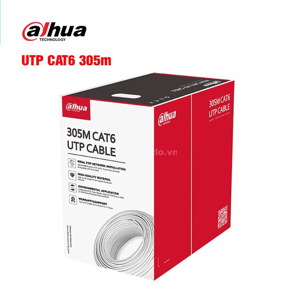Cáp mạng UTP CAT.6 305m DAHUA DH-PFM920I-6UN-CN (Vỏ màu Trắng) – ảnh 1