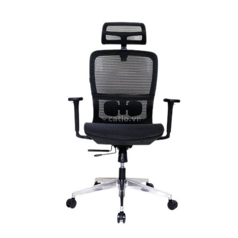Ghế công thái học GAMI LUM2 | Đen, 150kg, Chân xoay, tay 2D, Lưng lưới – ảnh 1