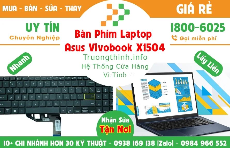 Bàn Phím Laptop Asus Vivobook X1504 – ảnh 1