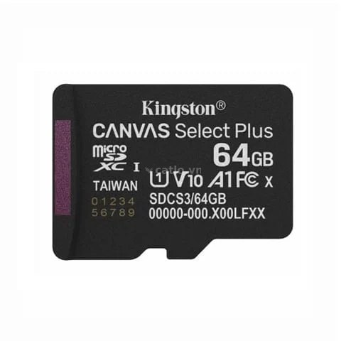 Thẻ Nhớ MicroSD Kingston 64GB Canvas Select Plus Gen3 SDCS3/64GBSP – ảnh 1