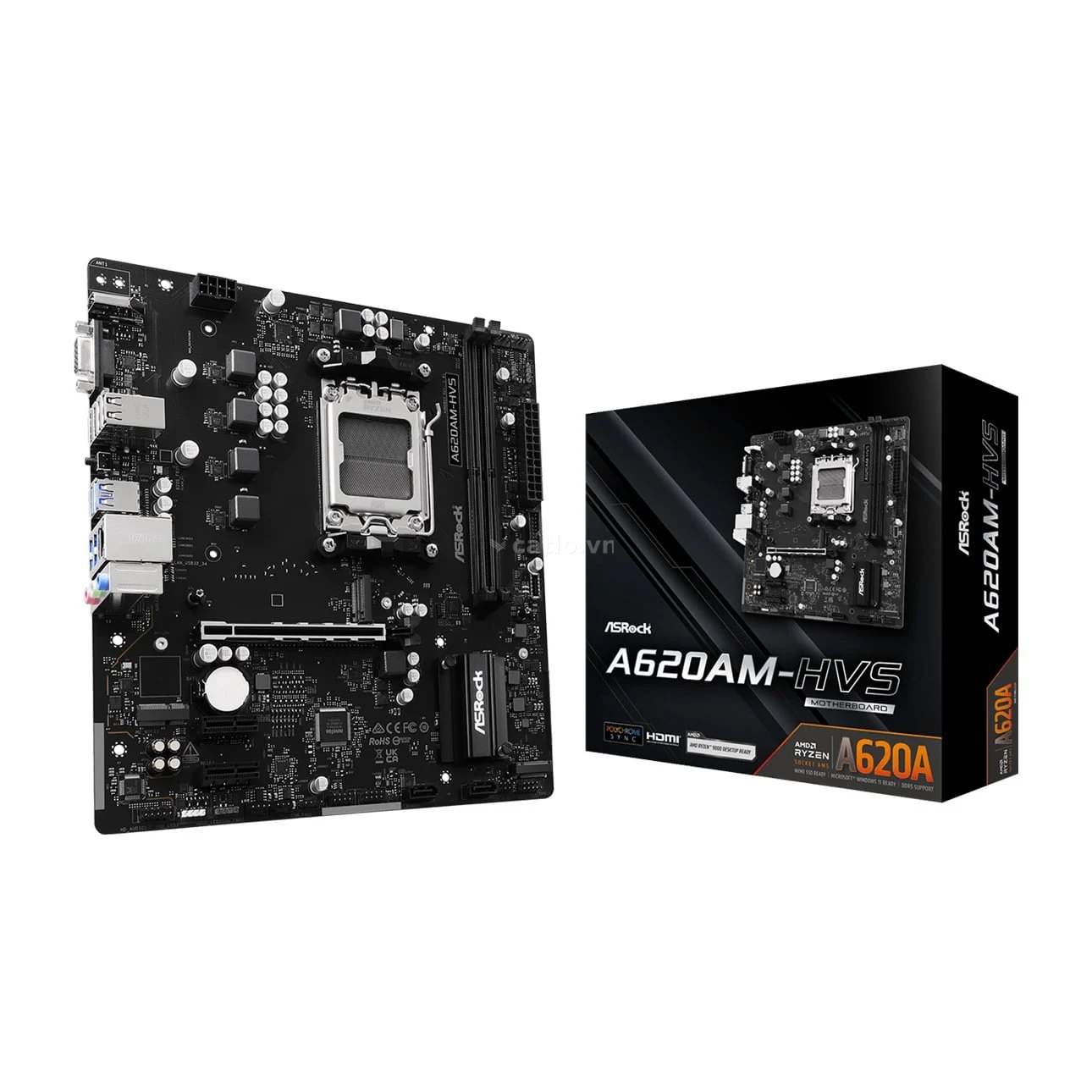 Mainboard ASRock A620AM-HVS DDR5 | AM5, mATX, 2 khe RAM – ảnh 1