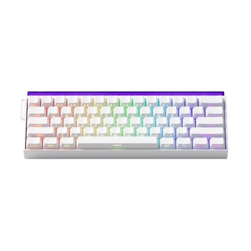Bàn Phím Cơ Có Dây AKKO Veekos Shine60 SP White Akko Glare Magnetic Switch – ảnh 1