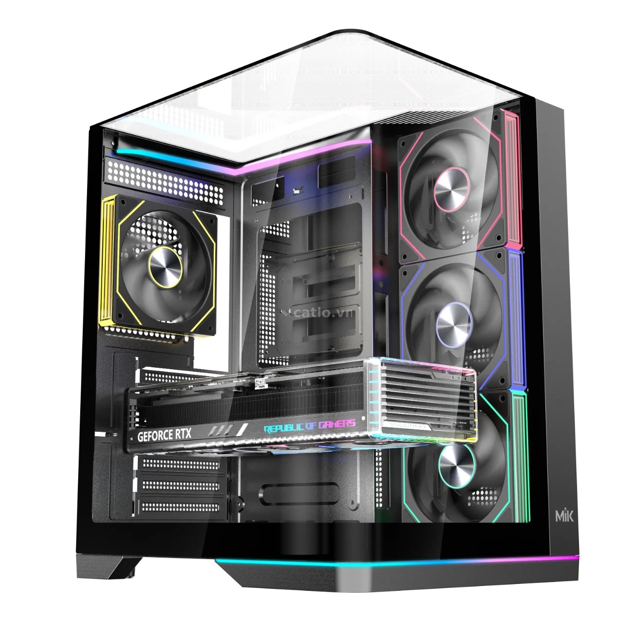 Thùng máy MIK G8 Nova X (F-ATX) Trần Kính (Không kèm Fan) – ảnh 1
