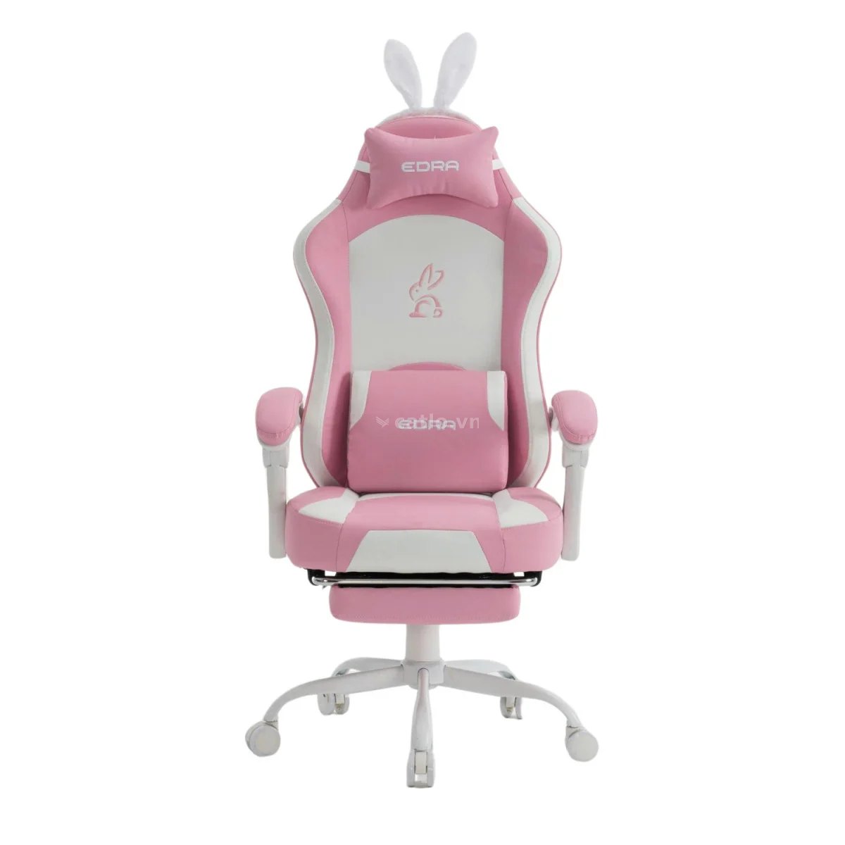 Ghế gaming E DRA RABBIT EGC238 | Hồng, 100kg, Chân xoay, Da PVC – ảnh 1