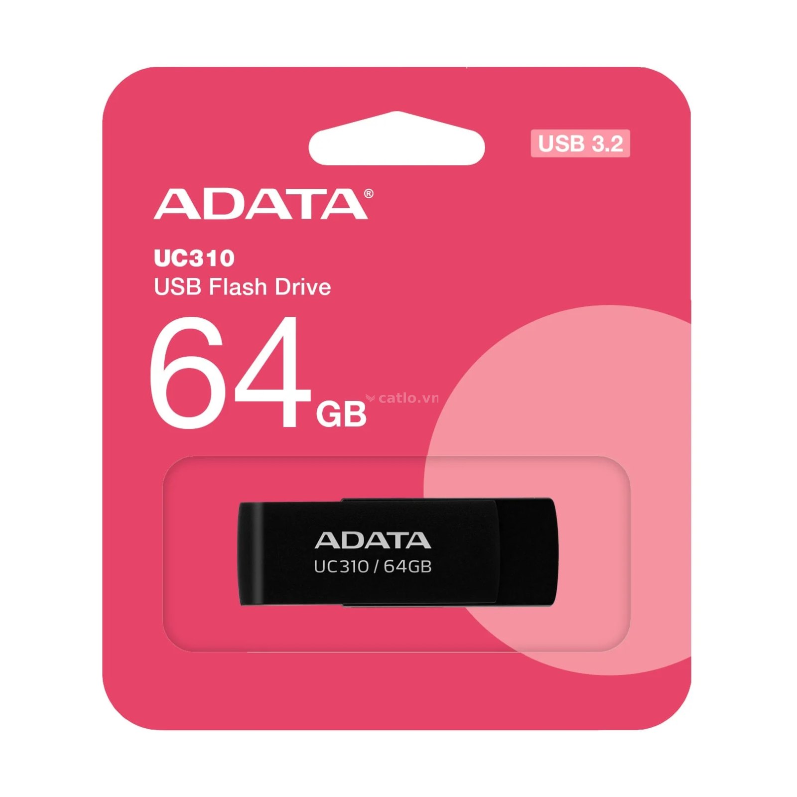 USB ADATA 64GB Đen / USB 3.2 Gen 1 (UC310-64G-RBK) – ảnh 1