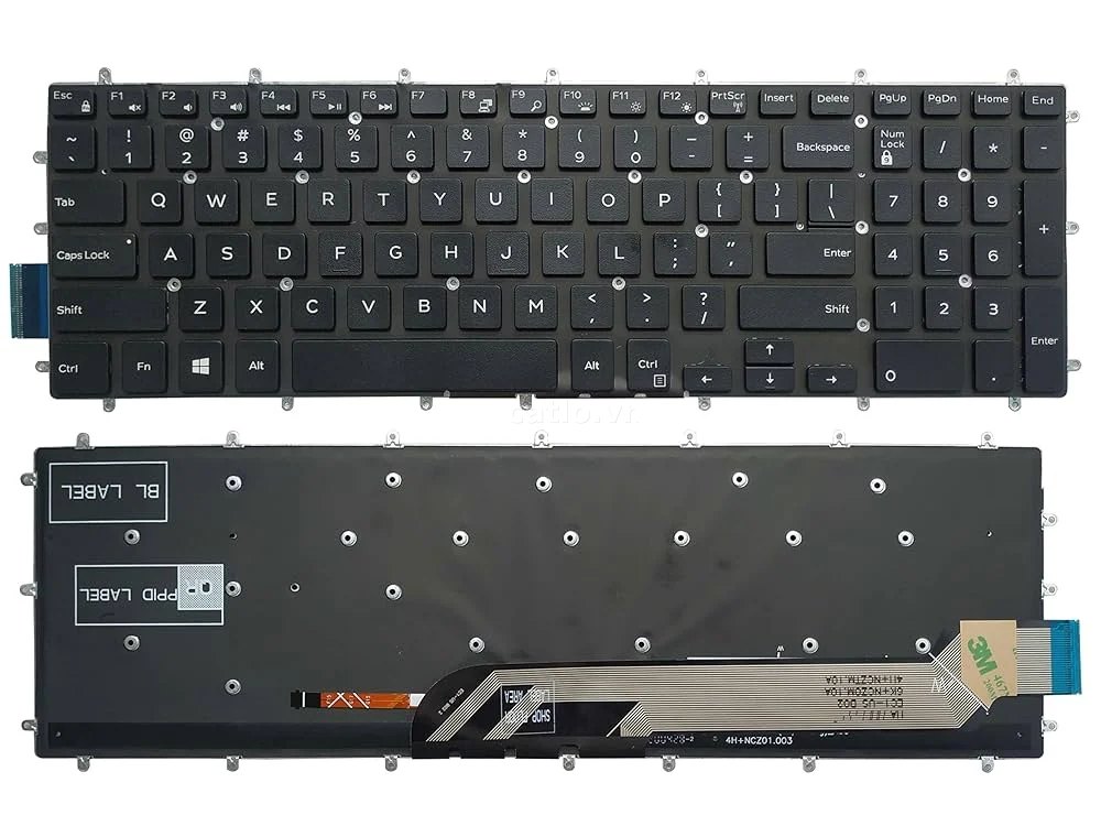 Bàn phím laptop Dell Inspiron 15 3580, 3581, 3582, 3583, 3593, 3595, 5565, 5567, 5570, 5575, 5767… – ảnh 1