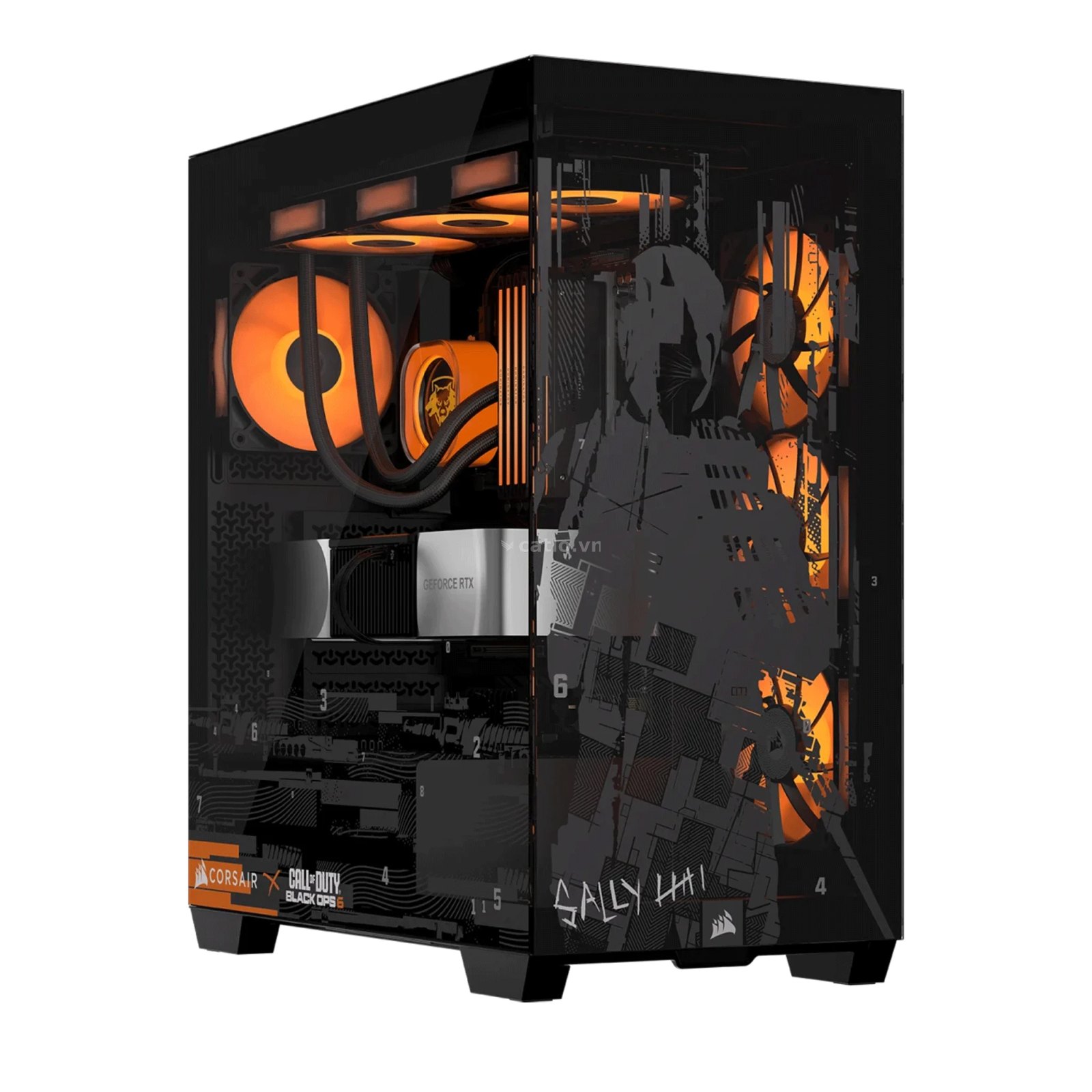 Case Gaming Corsair 3500X Mid-Tower Call Of Duty Black OPS | No Fan, Đen – ảnh 1