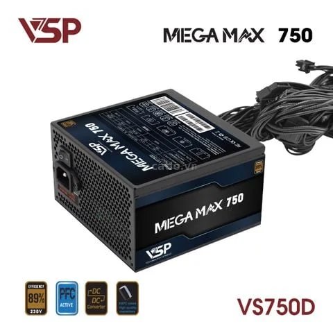 Nguồn máy tính VSP VS750D 750W | Non Modular, ATX – ảnh 1