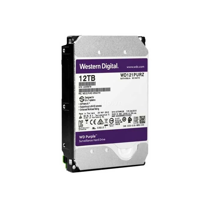 Ổ cứng giám sát WD Purple 12TB WD122PURP – ảnh 1