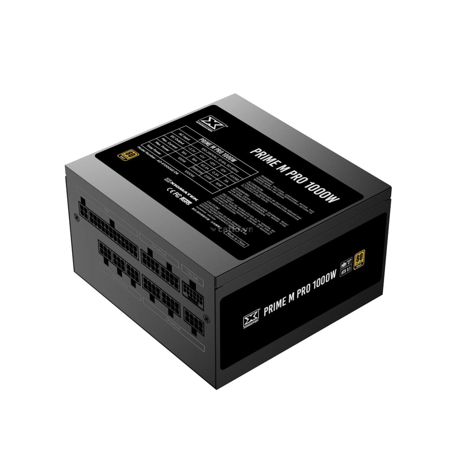 Nguồn máy tính XIGMATEK Prime M Pro 1000W 80 Plus Gold | Full Modular, ATX – ảnh 1