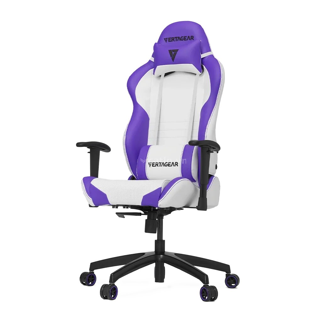 Ghế gaming VERTAGEAR SL2000 | Trắng tím, 100kg, Chân xoay, Da PU – ảnh 1
