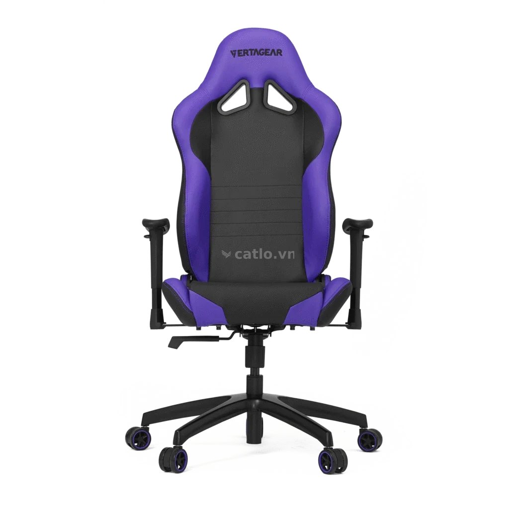 Ghế gaming VERTAGEAR SL2000 | Đen tím, 100kg, Chân xoay, Da PU – ảnh 1