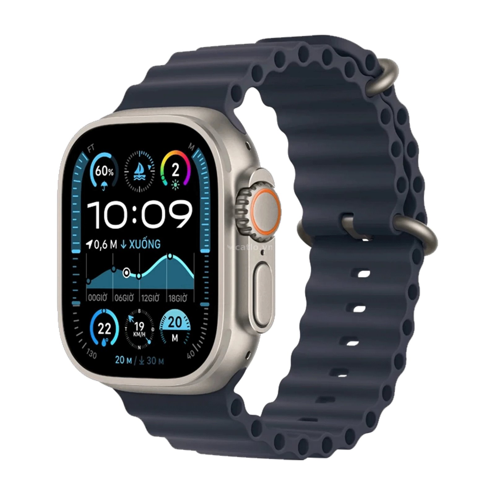 Đồng hồ Apple Watch Ultra 2 (2024) 49mm 4G – Viền Titan Black, Dây TL S/M (MX4U3VN/A) – ảnh 1
