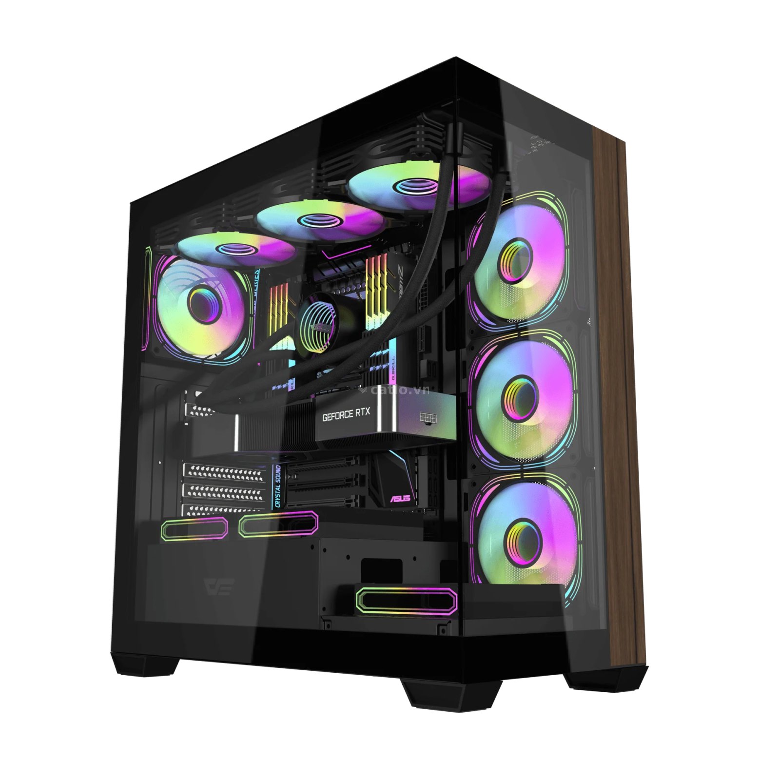Thùng máy Case Darkflash DS900W ATX Glass - Đen – ảnh 1
