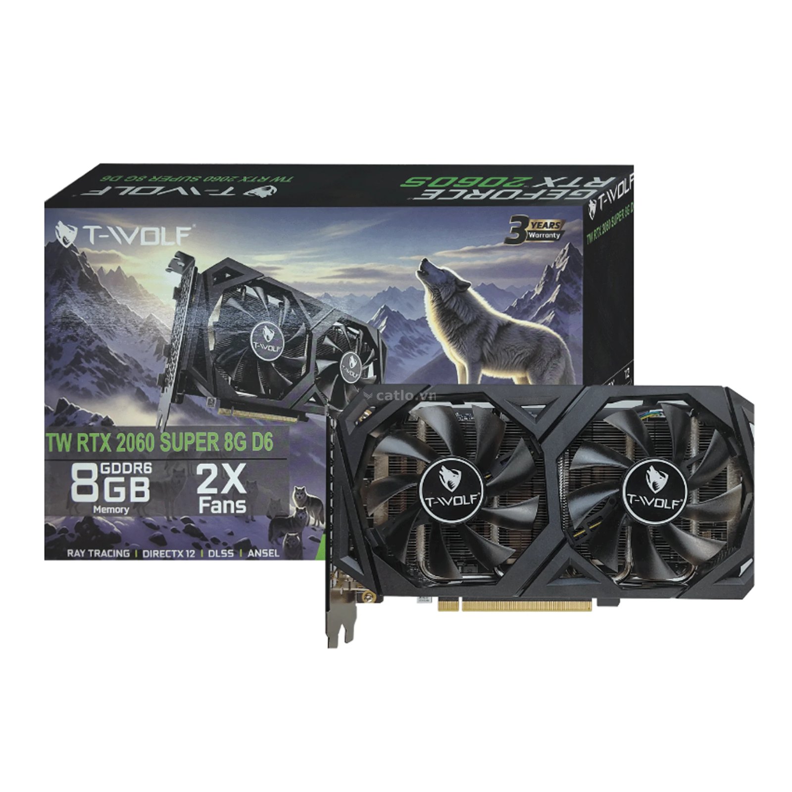 Card màn hình NVIDIA GeForce RTX 2060 Super T-WOLF | 8GB GDDR6, 2176 CUDA, 550W – ảnh 1