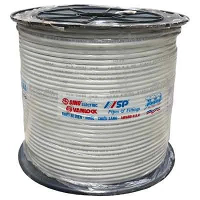 Cáp đồng trục Sino RG6 (5C-FB) lõi CCS 80 sợi màu trắng 305m – ảnh 1