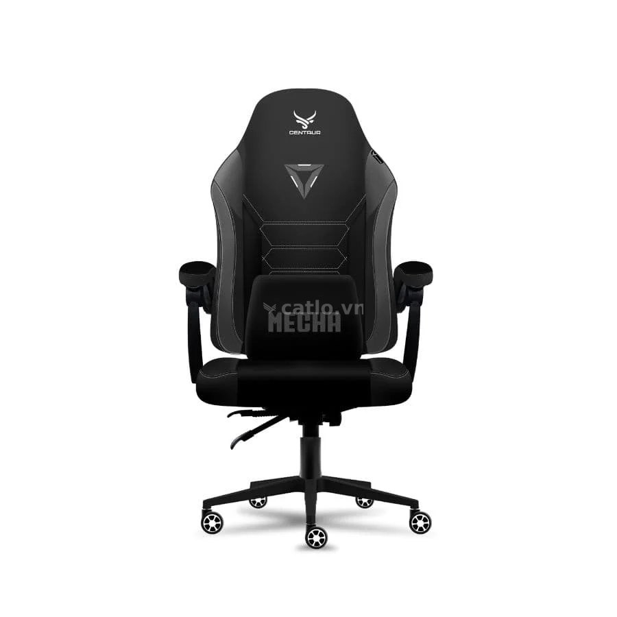 Ghế gaming CENTAUR MECHA | Đen, 150kg, Chân xoay, Da PU – ảnh 1