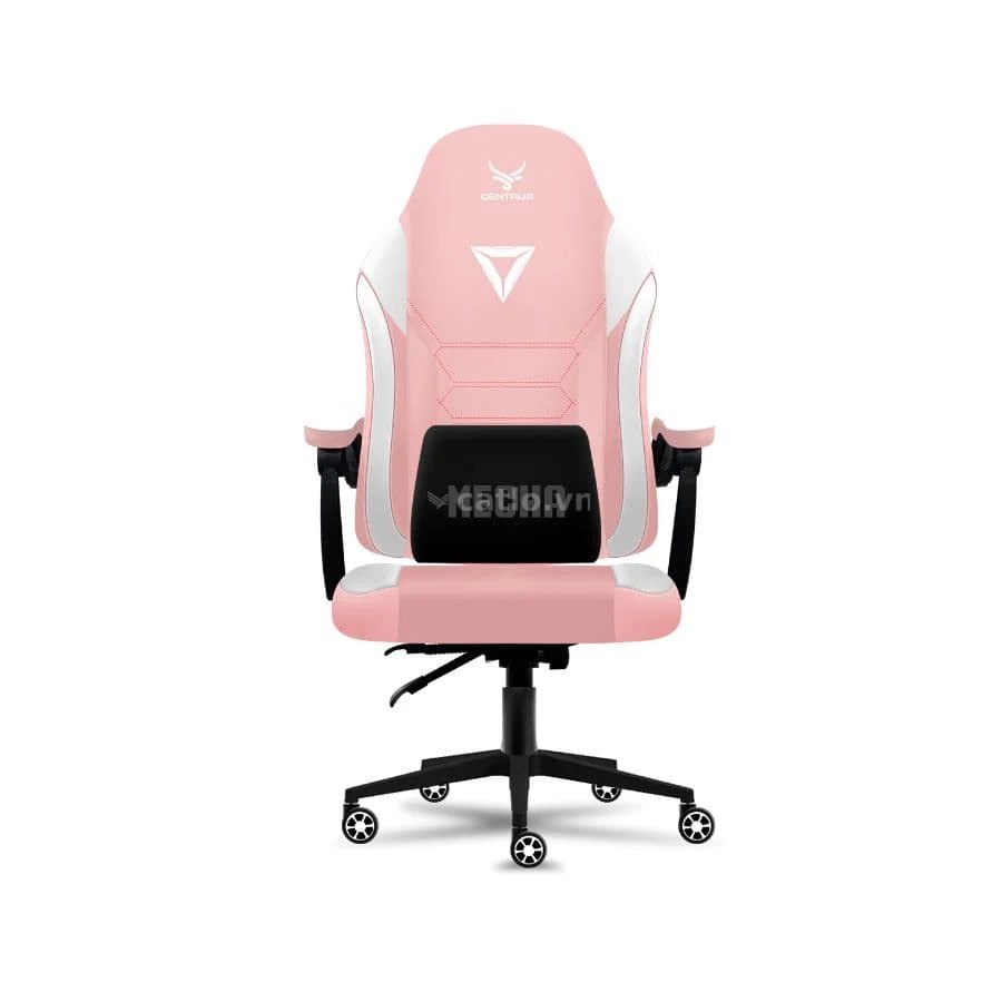 Ghế gaming CENTAUR MECHA | Hồng, 150kg, Chân xoay, Da PU – ảnh 1