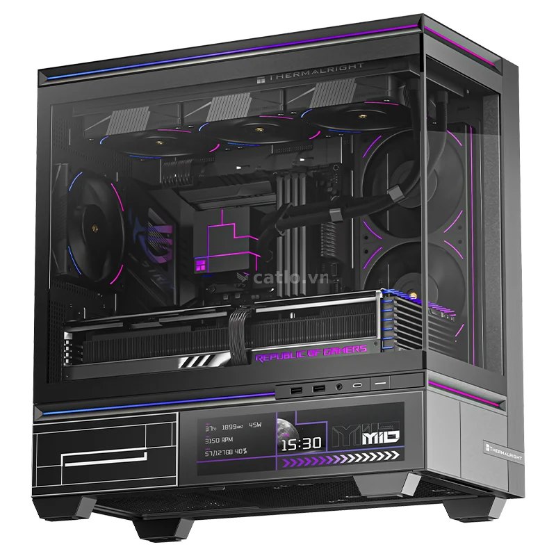 Thùng máy Case Thermalright TL-M10 Vision LCD - Đen – ảnh 1