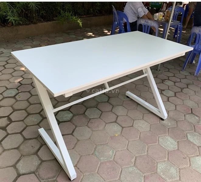 BÀN CHỮ Z MẶT GỖ TRẮNG - ĐEN – ảnh 1