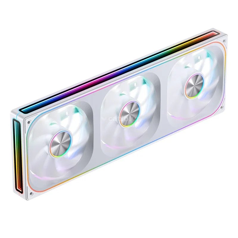 Quạt tản nhiệt PC Jonsbo ZA‑360 | Kit liền khối 3 fan 362mm, ARGB, Gió thuận, Trắng – ảnh 1