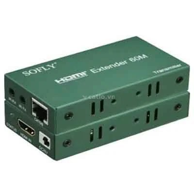 Bộ kéo dài HDMI Sofly 50 mét bằng cáp mạng – ảnh 1