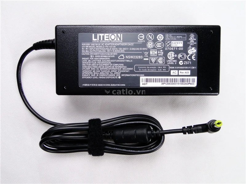 Sạc laptop acer 19v-6.32a – zin – ảnh 1