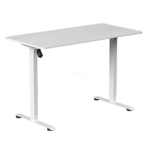 Bàn Gaming Nâng hạ WARRIOR Paladin WGT602 1m2 | Thép, Mặt bàn P1PB, White – ảnh 1