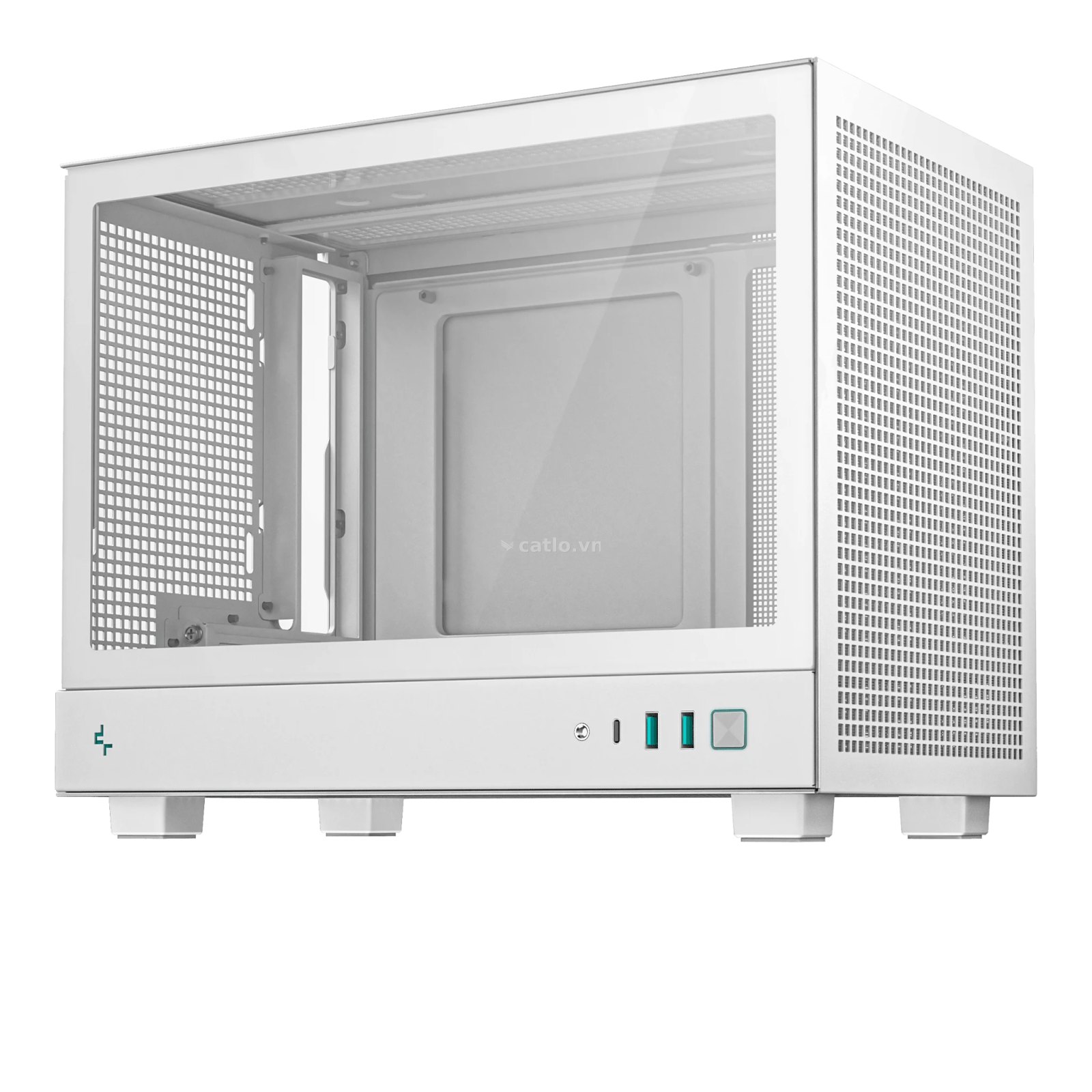 Thùng máy Deepcool CH160 WH Glass Mini-ITX | Trắng, không kèm fan – ảnh 1