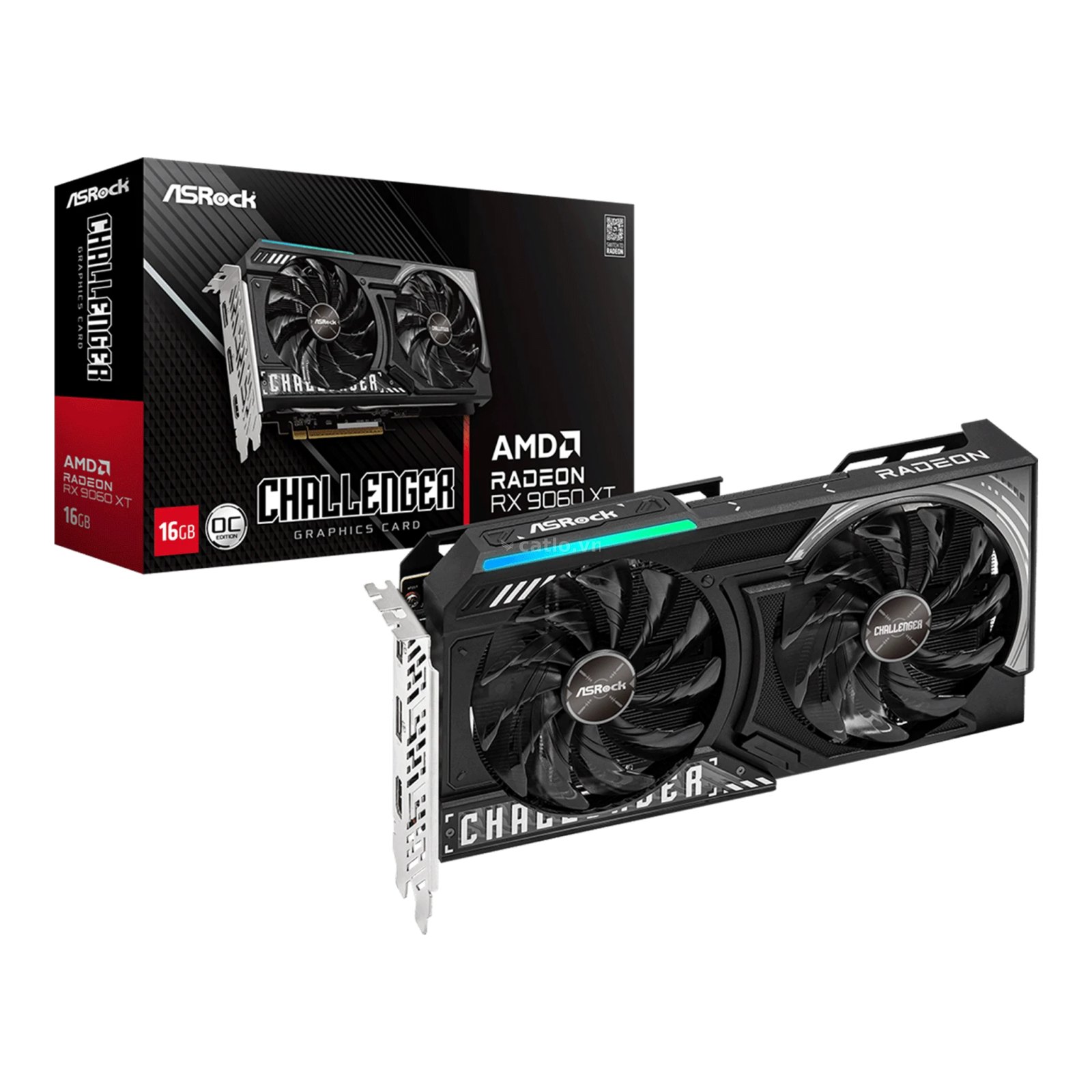 Card màn hình ASRock AMD Radeon™ RX 9060 XT Challenger 16GB OC – ảnh 1