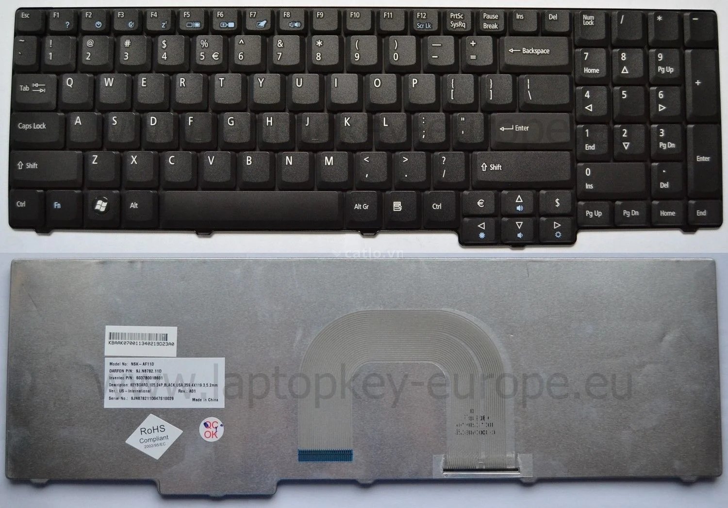 Bàn phím laptop Acer Aspire 9800, 9810 – ảnh 1