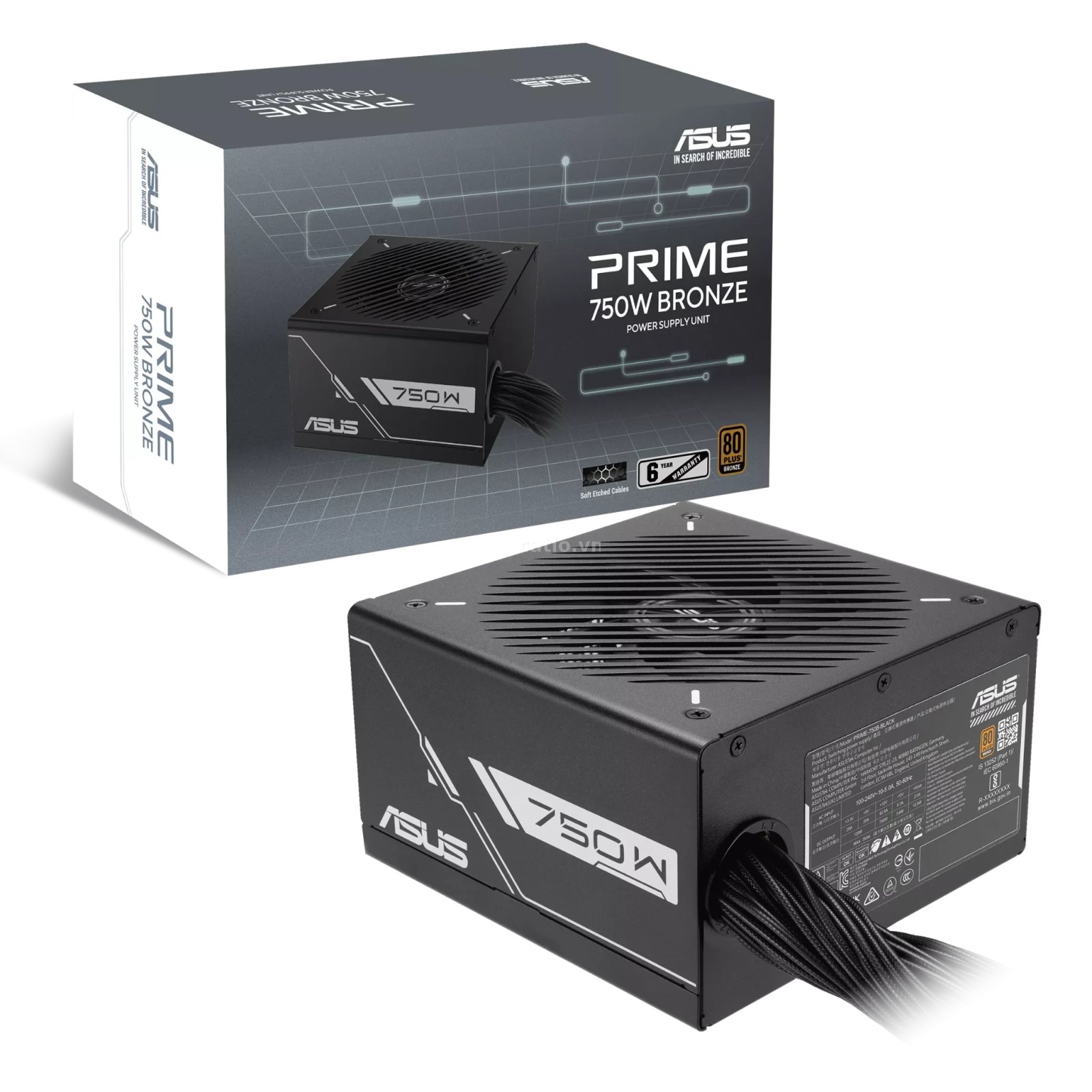 Nguồn máy tính Asus Prime 750W Bronze 80 Plus (90YE00Y0-B0NA00) | Non Modular, ATX – ảnh 1