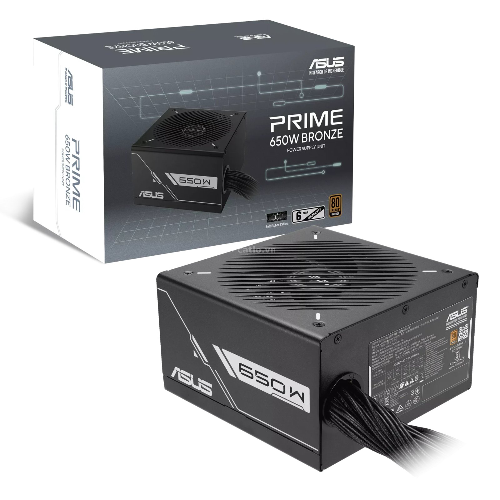 Nguồn máy tính Asus Prime 650W Bronze 80 Plus (90YE00Y1-B0NA00) | Non Modular, ATX – ảnh 1