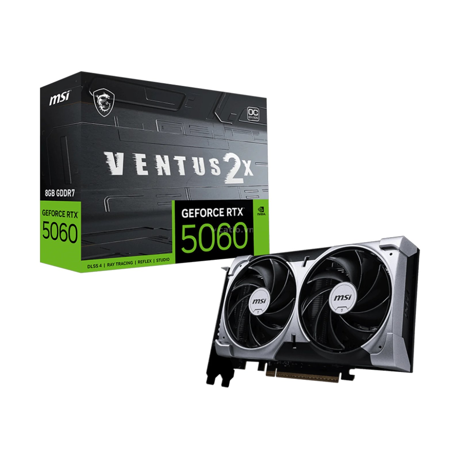 Card màn hình NVIDIA GeForce RTX 5060 MSI VENTUS 2X OC | 8GB GDDR7, 3840 CUDA, 550W – ảnh 1