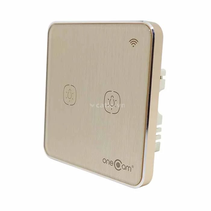 Công Tắc Wifi Cảm Ứng 2 Nút Vuông ONECAM LS-202 – ảnh 1
