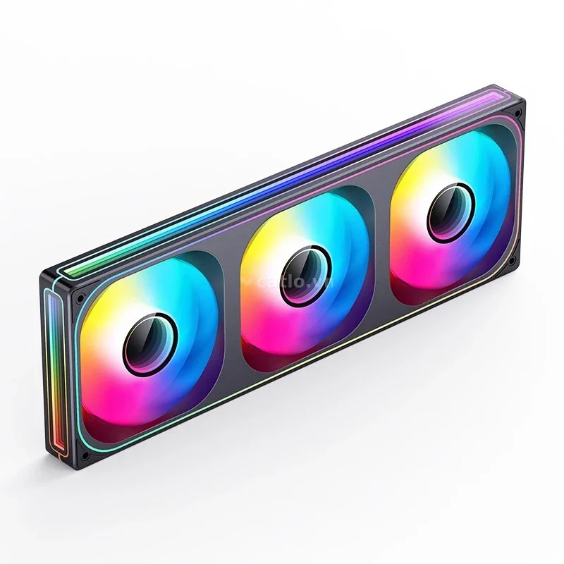 Quạt tản nhiệt PC Jonsbo ZB-360 | Kit 3 fan 362mm, ARGB, Gió thuận, Đen – ảnh 1