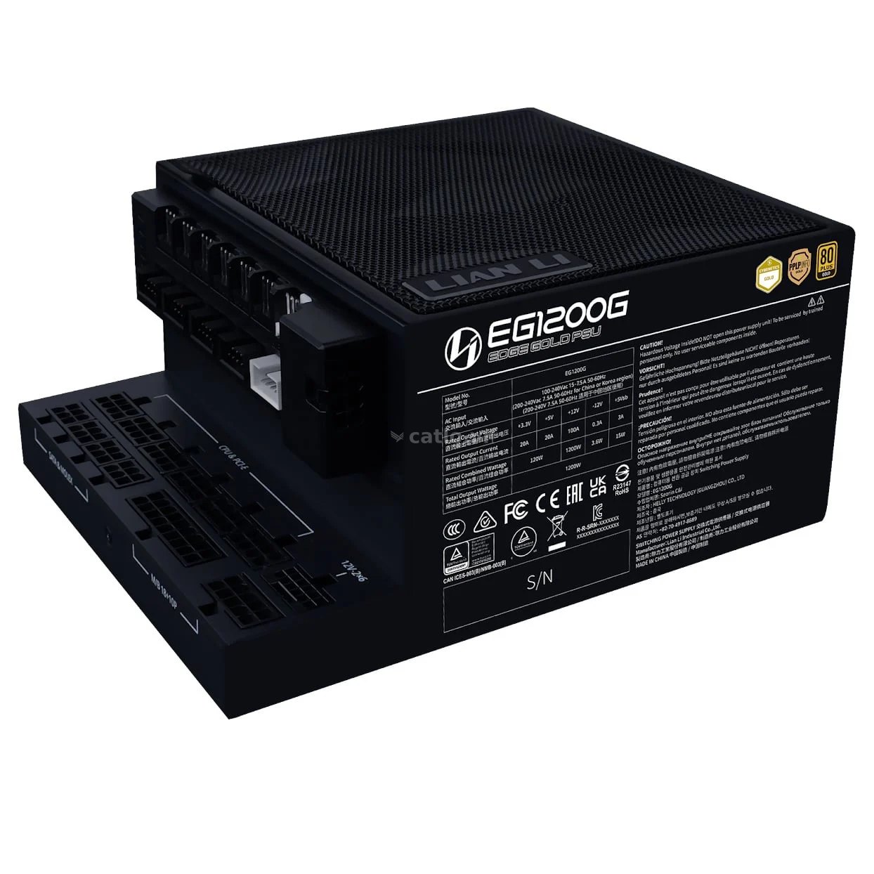 Nguồn máy tính LIANLI EG1200G Black 1200W 80 Plus Gold | Full Modular, ATX – ảnh 1