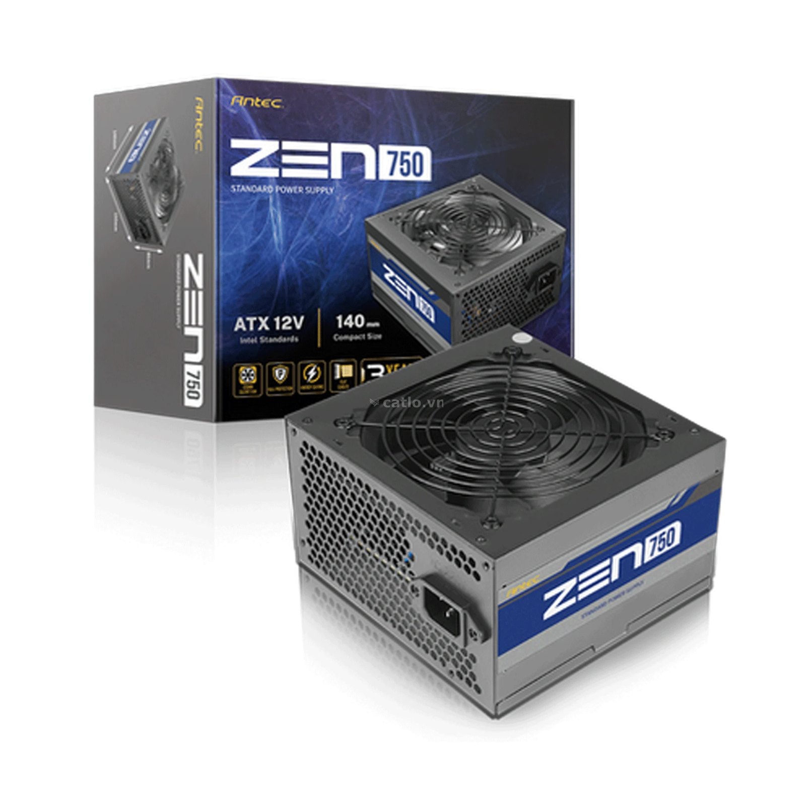 Nguồn máy tính Antec Atom Zen 750W EC (230V Ac) - Đen | Non Modular, ATX – ảnh 1