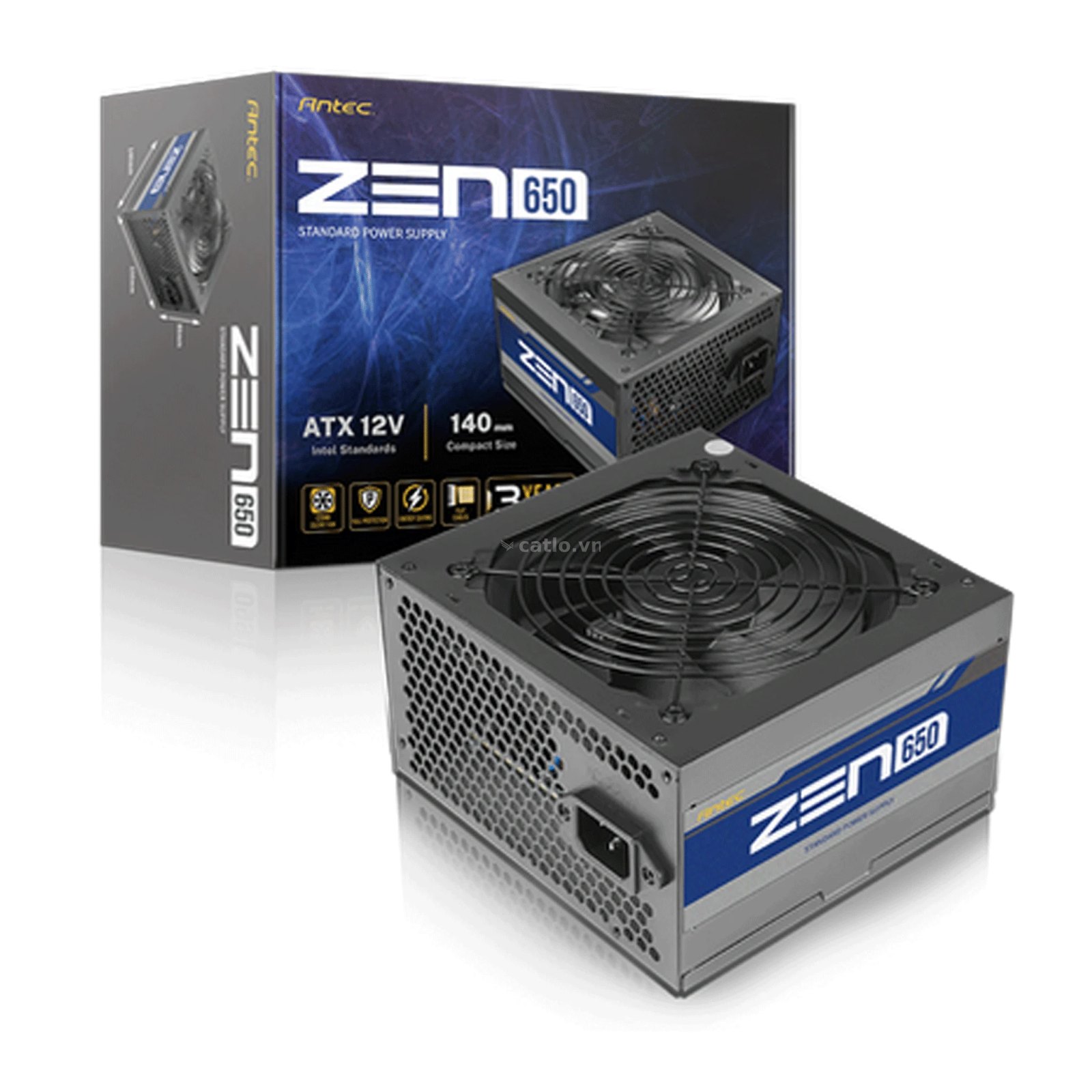 Nguồn máy tính Antec Atom Zen 650W EC (230V Ac) - Đen | Non Modular, ATX – ảnh 1