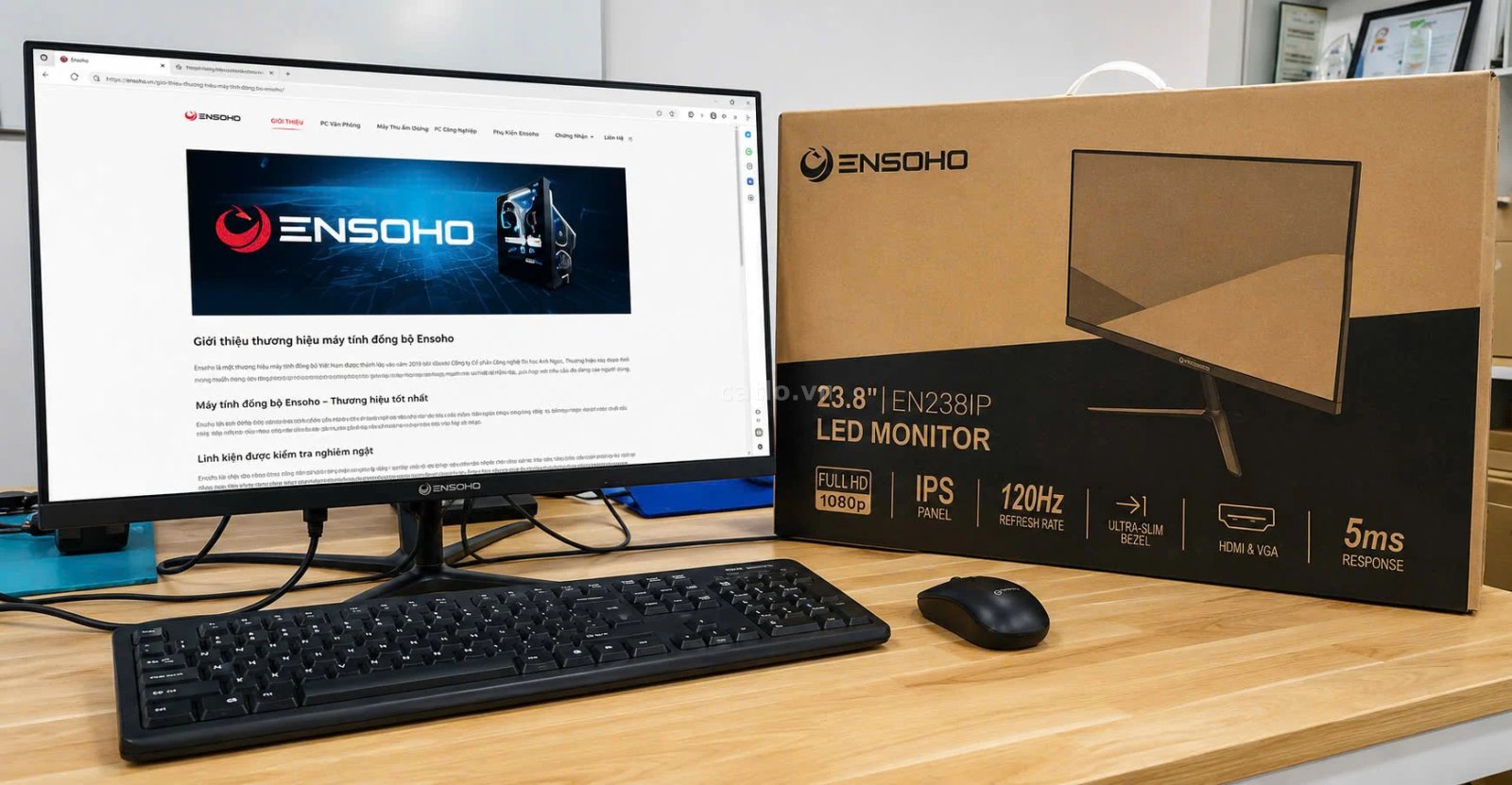 màn hình ENSOHO EN238IP 24 inch IPS 120Hz, độ phủ màu sRGB 99% – ảnh 1