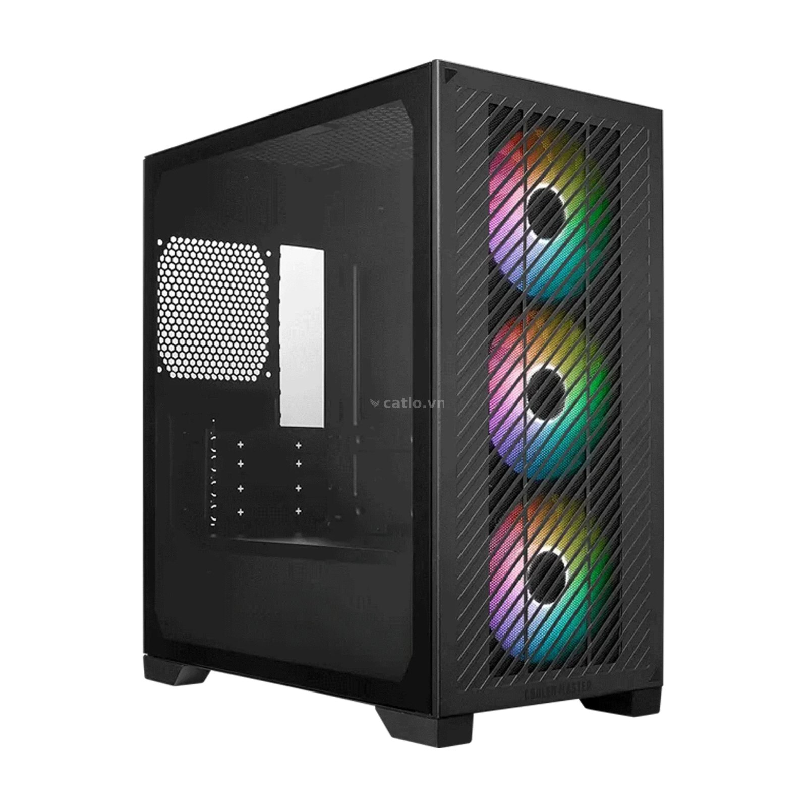 Thùng máy Cooler Master Elite 301 - Đen | Kèm 3 fan led (E301-KGNN-S00) – ảnh 1
