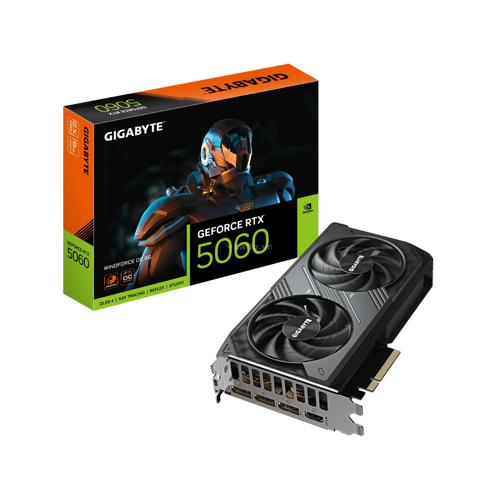 Card màn hình NVIDIA GeForce RTX 5060 Gigabyte WINDFORCE OC | 8GB GDDR7, 3840 CUDA, 450W – ảnh 1