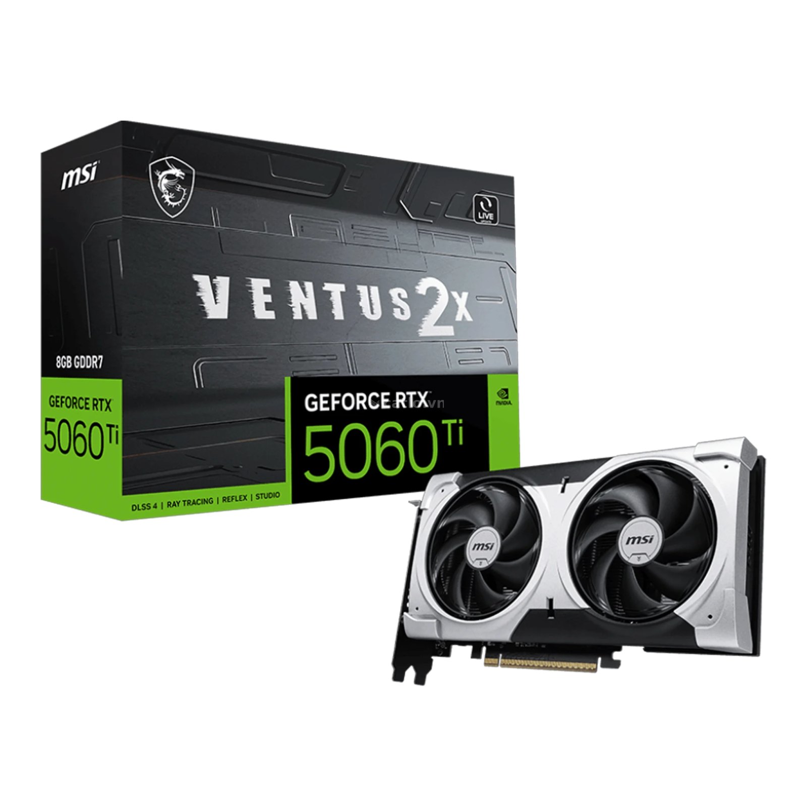 Card màn hình NVIDIA GeForce RTX 5060 Ti MSI VENTUS 2X PLUS | 8GB GDDR7, 4608 CUDA, 600W – ảnh 1