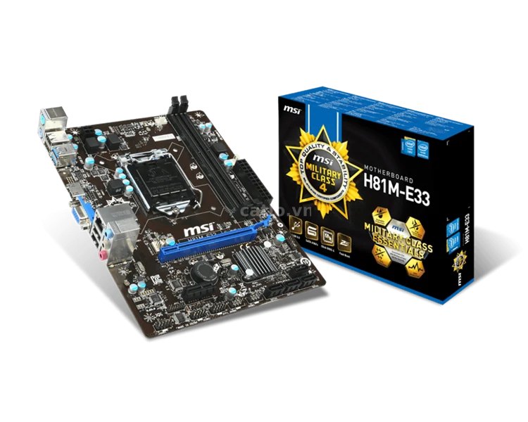 MAINBOARD MSI H81M-E33 SOCKET 1150 MỚI – ảnh 1