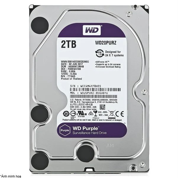 Ổ CỨNG HDD PC WD 2TB TÍM CHÍNH HÃNG MỚI – ảnh 1