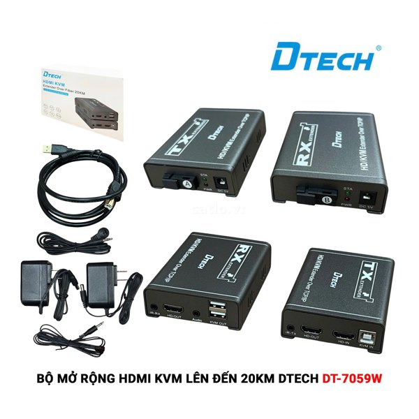 Bộ mở rộng HDMI KVM lên đến 20KM DTECH DT-7059W – ảnh 1