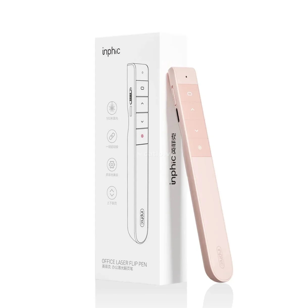 Bút trình chiếu INPHIC PL1 Hồng – ảnh 1