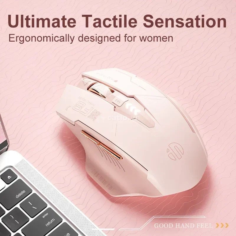 Chuột INPHIC F8 Ⅱ Hồng – ảnh 1
