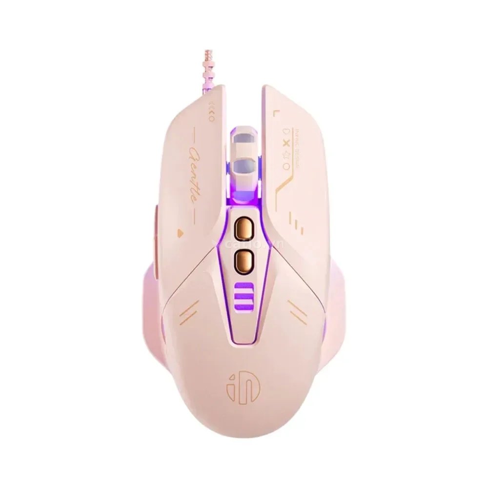 Chuột INPHIC W8 II Hồng – ảnh 1