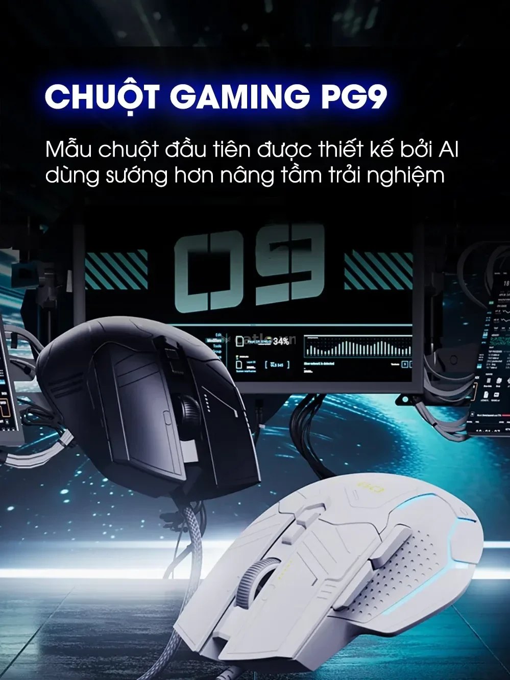 Chuột INPHIC PG9 Đen – ảnh 1